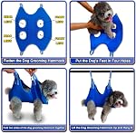 Harnais de hamac pour chien, Sling for Nail Clipping/Trimming, Sac de retenue pour petit grooming avec pinces à ongles, Kit de fournitures de chien pour soins des griffes (petit 30LB Max/Bleu)