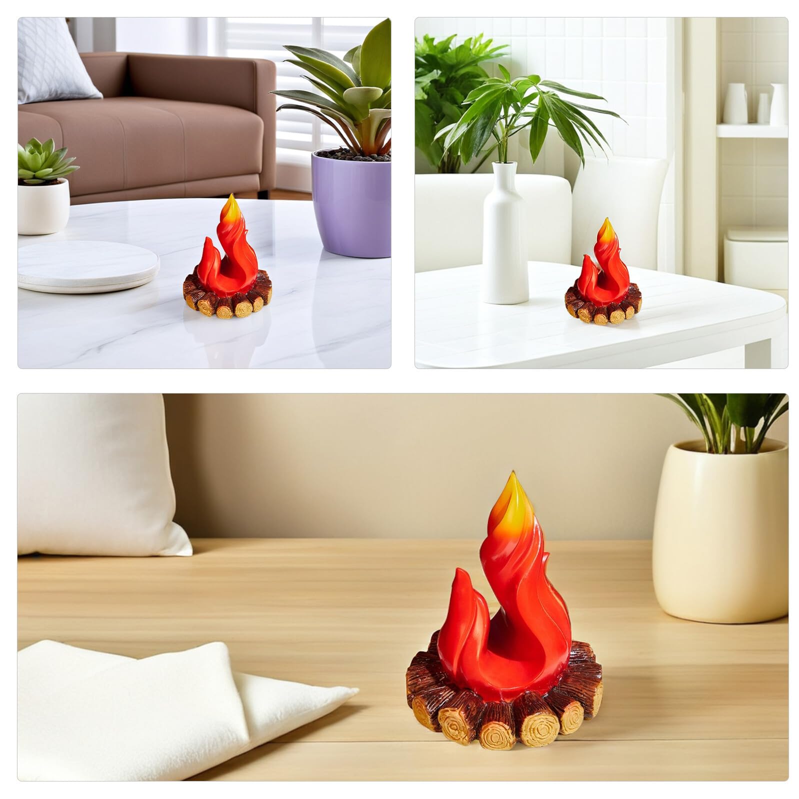 NOLITOY Lámpara Nocturna LED de Llama Diseño de Carbón Rojo 1 W