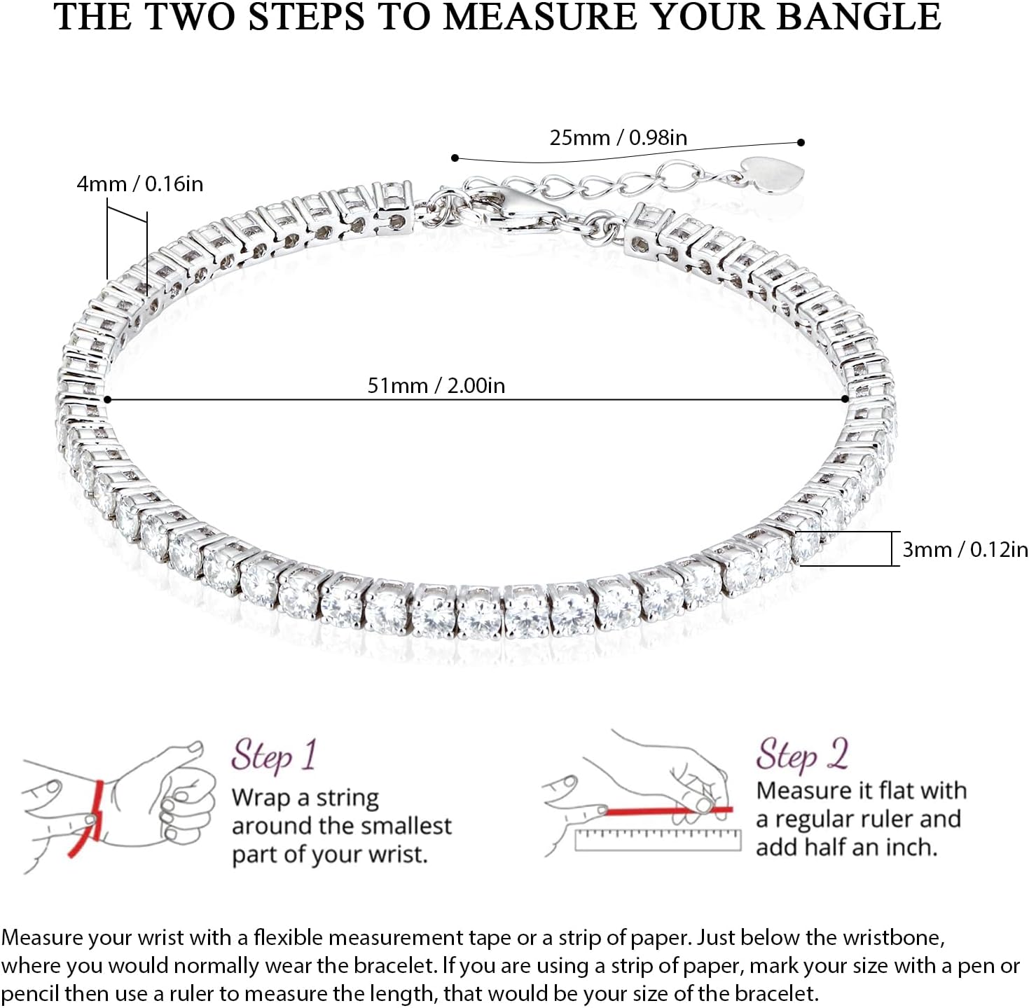 Moissanite Tennis Bracelets for Women, D Color VVS1 18k Gold Plated 925 Sterling Silver Moissanite Tennis Bracelets Gift for Mom/Wife