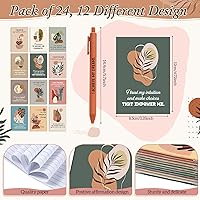 Vista 2 de 24 Set/48 Pcs Positive Affirmation Gift Set Gratitude Notebooks with Pens Small Bags Motivational Encouragement Notepads Daily Affirmations Journal