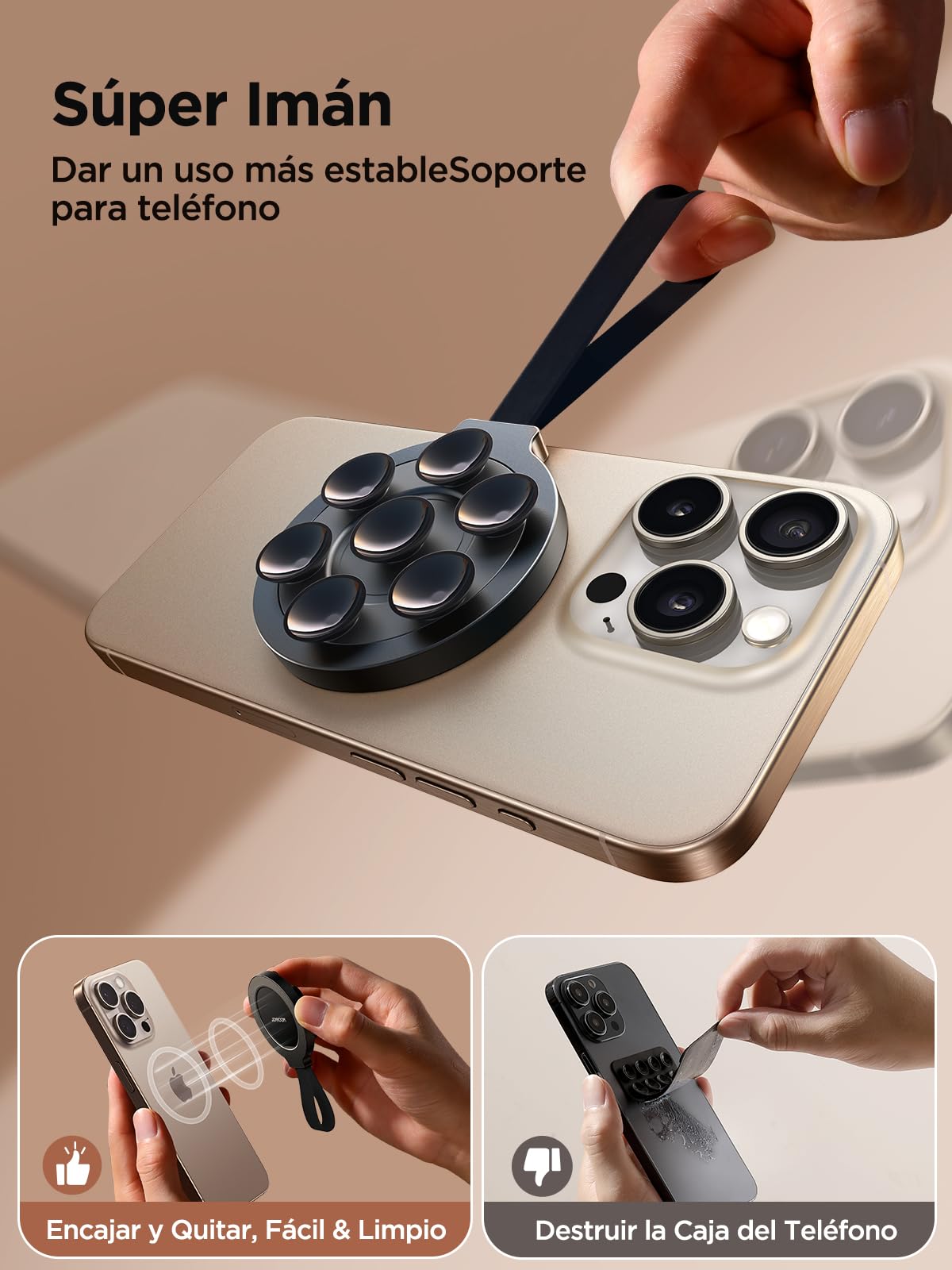 Supporto Telefono con Ventosa Magnetica, Custodia per Telefono con Ventosa Supporto per Supporto per Magsafe, Supporto per Telefono con Doccia per Iphone 15/14/13/12, Tiktok Creator | Video | Selfie