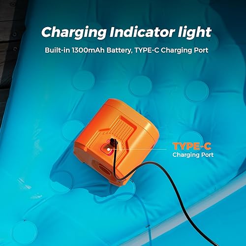 Miniatura 4 de FLEXTAILGEAR EVO Pump 3 Bomba de aire portátil recargable 5KPa bomba de aire eléctrica con 1300 mAh para inflar y desinflar - Ideal para camas de