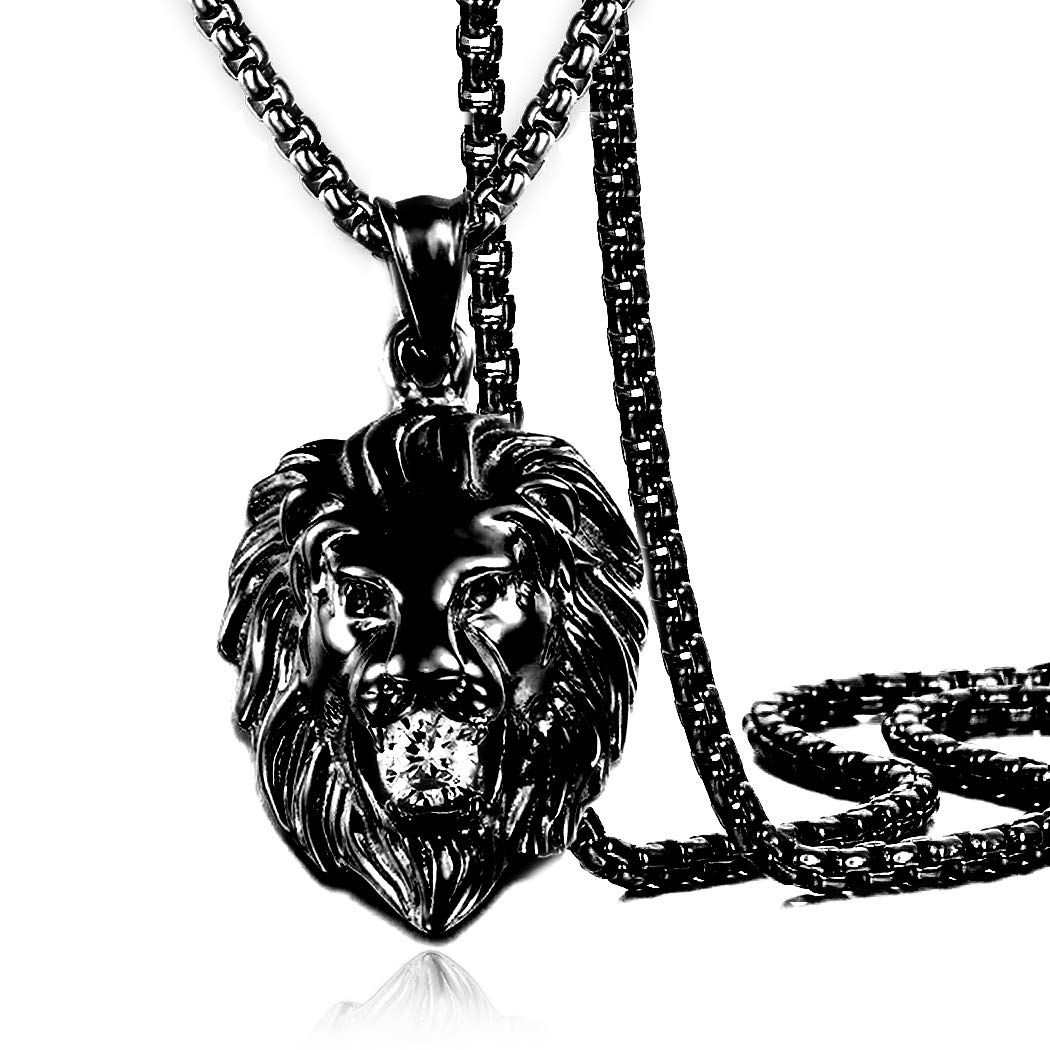 Jewelry Kingdom 1 Mens Necklace Lion 