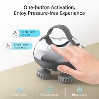 arboleaf Elektromos Fejmasszírozó IPX7 Vízálló 8 Cserélhető Masszázsfejjel és 3 Üzemmóddal - Fejbőr Masszírozó Relaxációhoz és Mélytisztítás 6