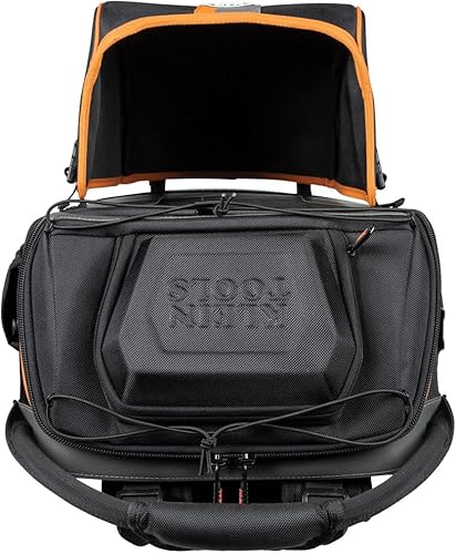 Miniatura 15 de Klein Tools 55665 Mochila para Herrero y Soldador, Exterior Resistente al Fuego, 27 Bolsillos, Sostiene Casco de Soldadura, Casco Rígido, Barra de
