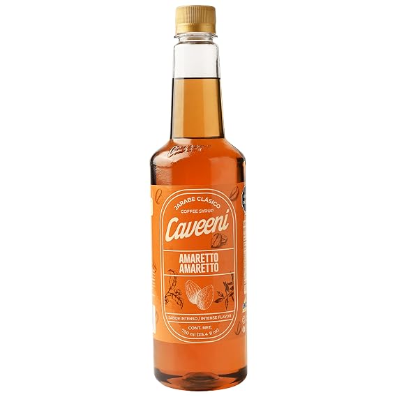 CAVEENI Syrup for Coffee 25.4 Ounces (Amaretto)