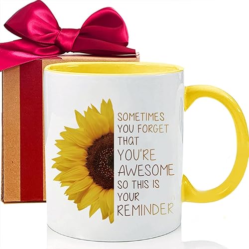 Sometimes You Forget That You are Awesome - Taza divertida con frases inspiradoras, regalos de graduación de cumpleaños para mujeres, mamá, mejor