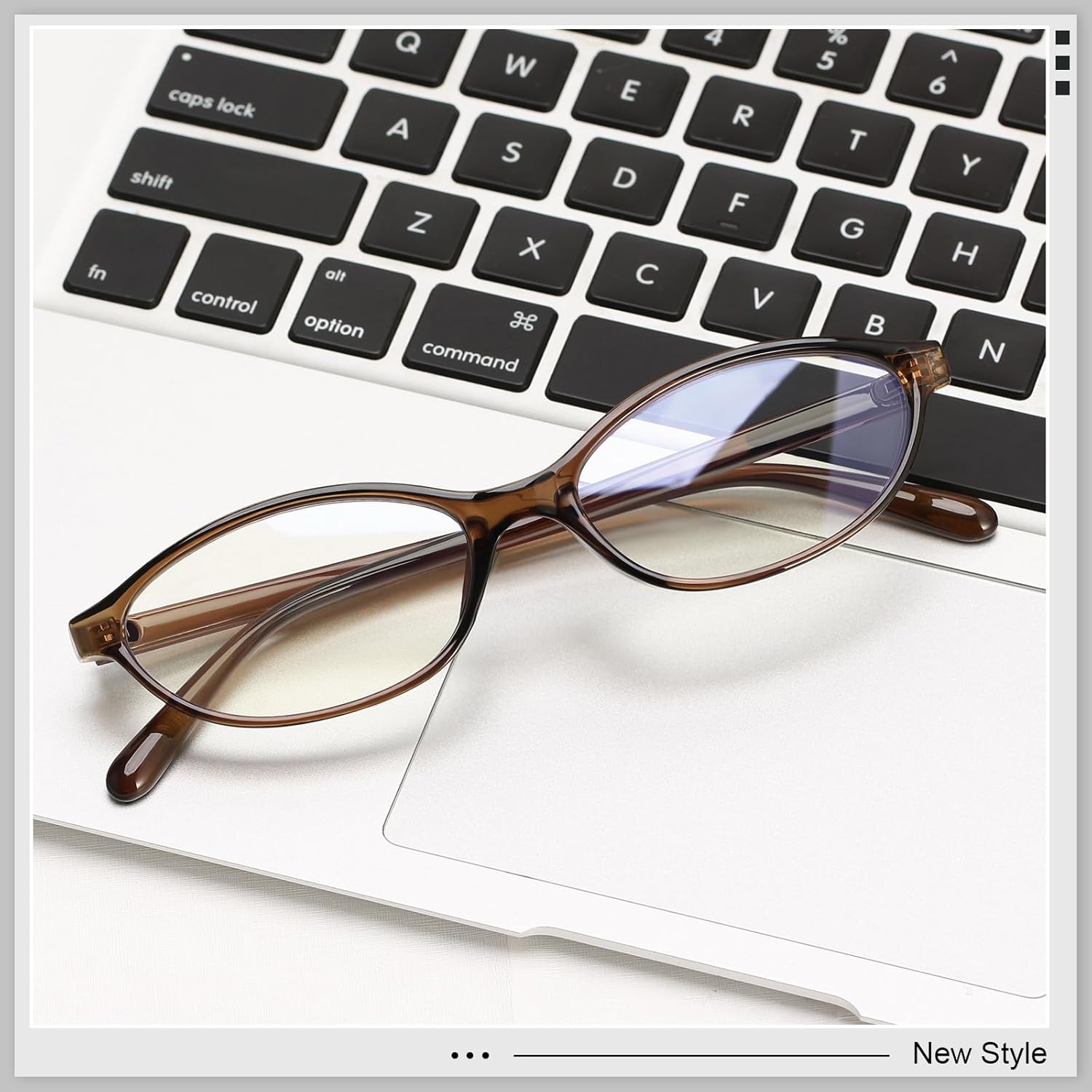 Oval Blue Light Blocking Glasses for Women Retro 90s Cat Eye Frame Glasses Computer TV Eyeglasses Anti Eyestrain - Image 5