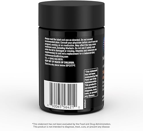 Miniatura 3 de MitoQ Suplemento de doble acción NAD+  con niacina clínicamente estudiada (niacinamida), ribósido de nicotinamida (NR), resveratrol y PQQ  Aumenta