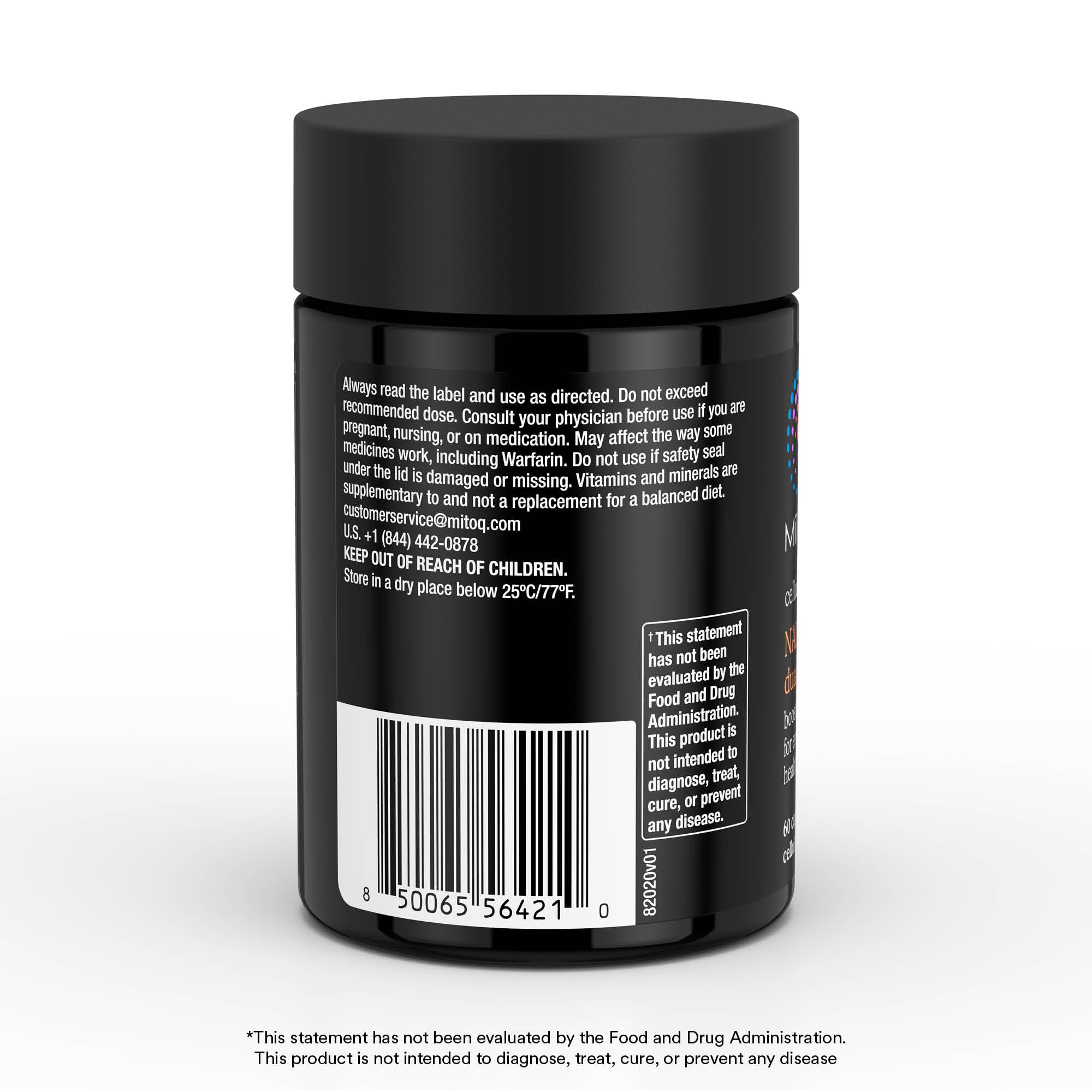 MitoQ NAD+ Dual Action - Nicotinamide Riboside & Resveratrol - 60 Caps — Amazon image 2