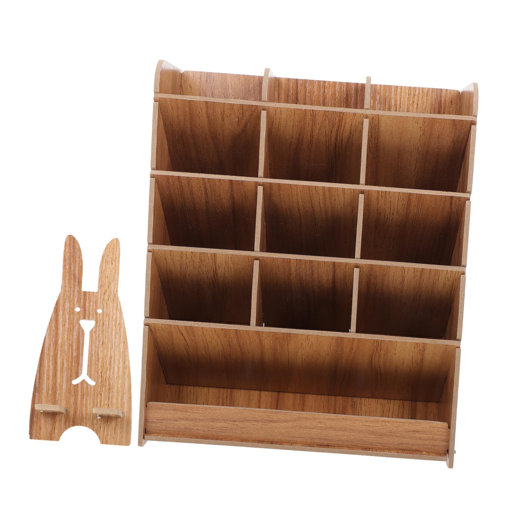 Organiseur de stylos en bois pour bureau à la maison et télétravail