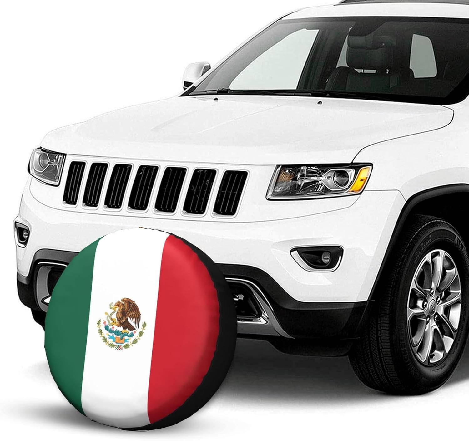 Flag of Mexico Print Tire Cover Universal Spare Wheel for Trailer Rv SUV Truck Camper Travel Accessories
