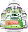 FRESH HEALTHCARE Moringa Capsules – 100%!P(MISSING)ure Leaf Powder - 180 Pills, Non-GMO - 3 Month Supply - Complete Green Superfood for Energy, Skin, Immune & Gut Health Support