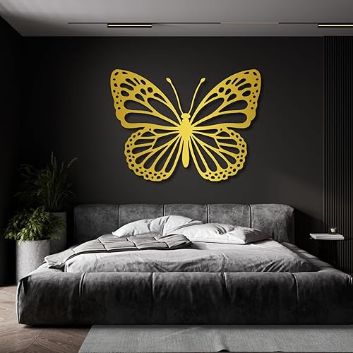 Miniatura 1 de Decoración de pared de mariposa de metal, mariposa de metal, arte de pared de mariposa de metal, arte de pared de metal, decoración de mariposa para