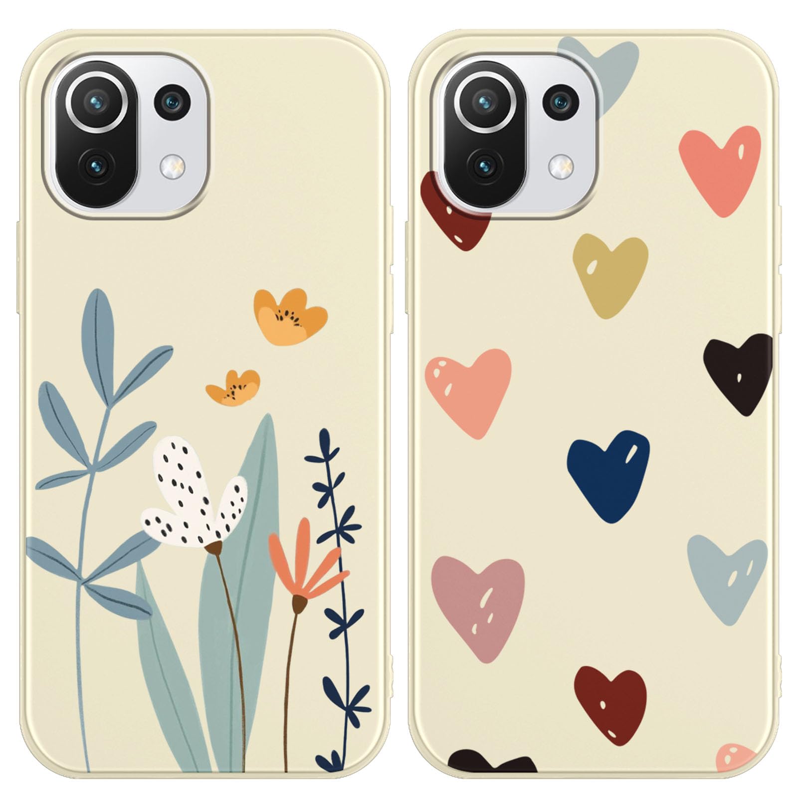 Custodia Design Amoroso Yoedge 2 Pezzi Cover Per IPhone 12 / IPhone 12 Pro 6,1, Ultra Sottile Morbida TPU Set 2 Pezzi Yoedge