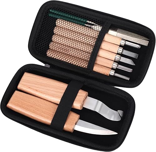 MILUOSONG Kit de tallado de madera, herramientas de tallado de madera, juego de cuchillos para tallar a mano con limas de mano para madera, modelo,