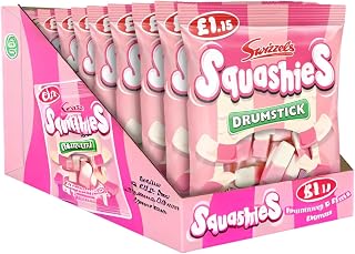 Squashies Drumstick Strawberry & Cream Flavored Soft Candy, 120g, Pack of 12
