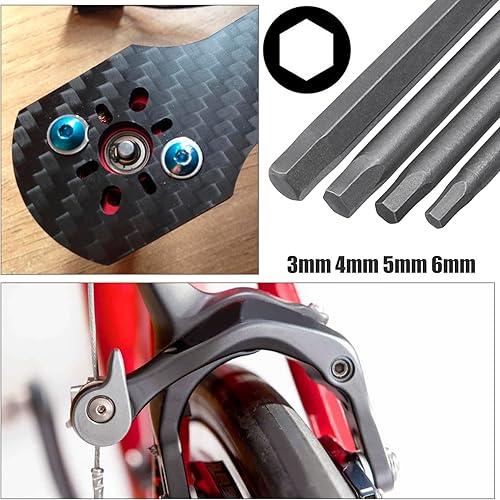 Miniatura 5 de Yakamoz Juego de 21 puntas de destornillador de 4 pulgadas de largo Torx Phillips con cabeza hexagonal ranurada PH2, puntas de destornillador de