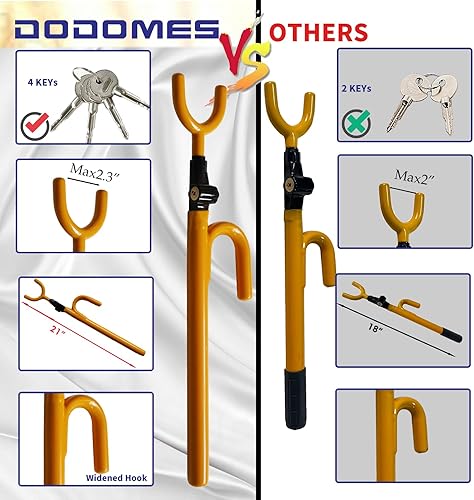 Miniatura 2 de Cerradura de volante antirrobo para automóvil, dispositivo antirrobo, cerraduras de volante de seguridad de vehículos resistentes para camiones,