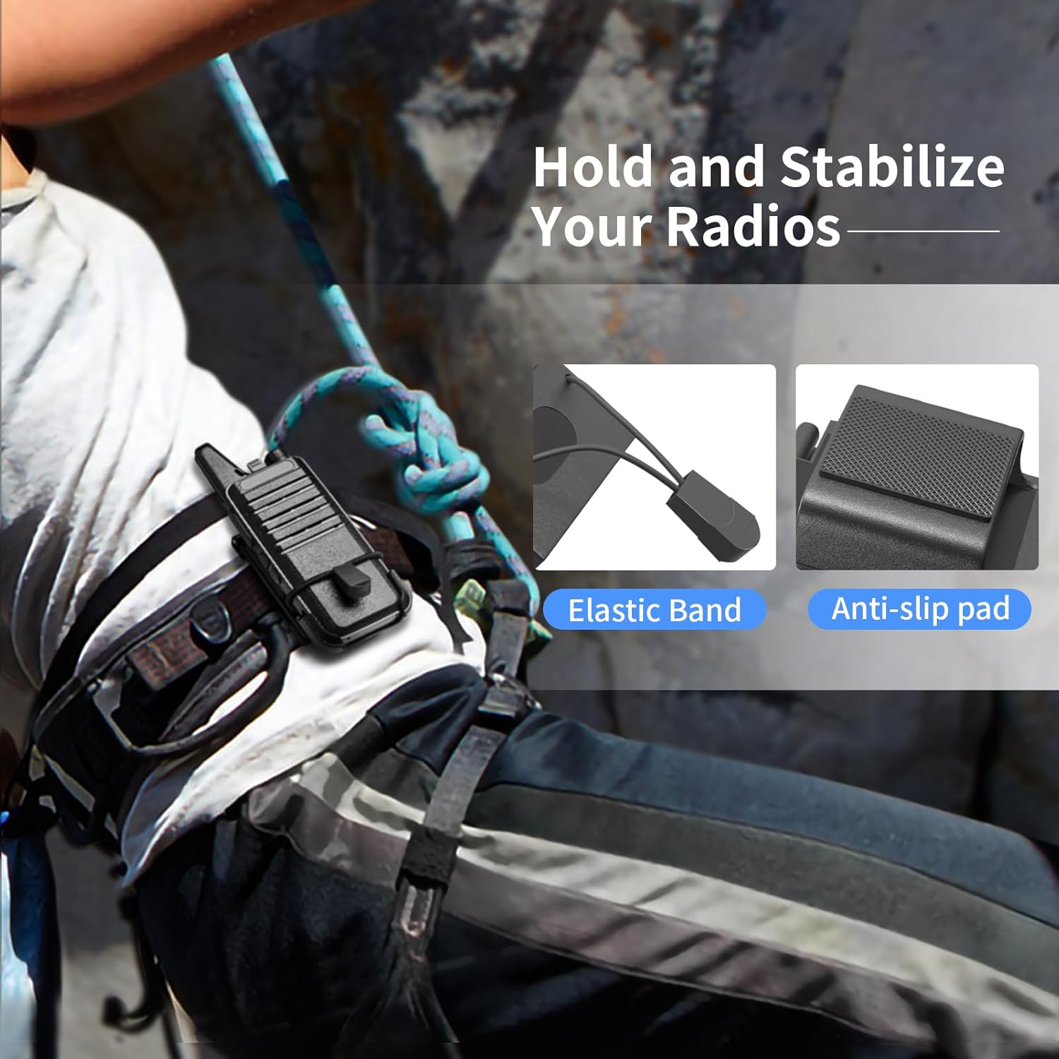 2-Pack CP200 Radio Holster for Duty Belt 1.5"/1.75"/2"/2.25" Accessories Law Enforcement Gear for Motorola XPR3500e CP200d APX6000 APX8000 Radio Belt Clip Holder for BaoFeng/Kenwood/Midland/Hytera