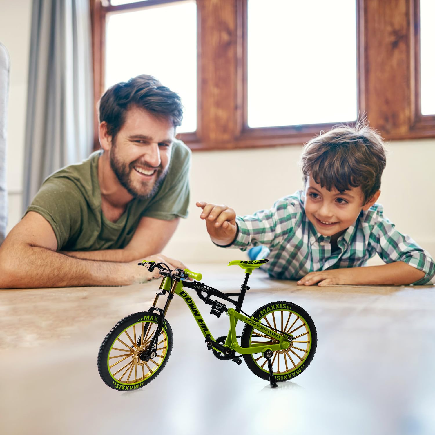 Vélo Miniature De Collection 1:10 - Modèle Réaliste En Alliage, Avec Mini Pompe Et Sacoche, Décoration Rétro
