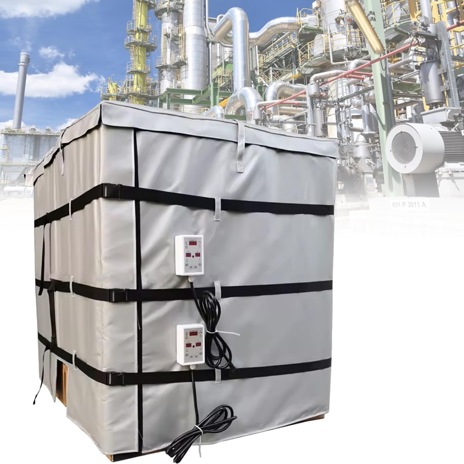VNATWGOO IBC Ton Barrel Heater, 4400 x 1100mm Heating Blanket, Oil Drum Heater, with 0~150? Temperature Controller,220V