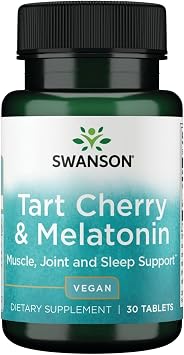 Swanson Tart Cherry and Melatonin Sleep Support, 30 Tablets