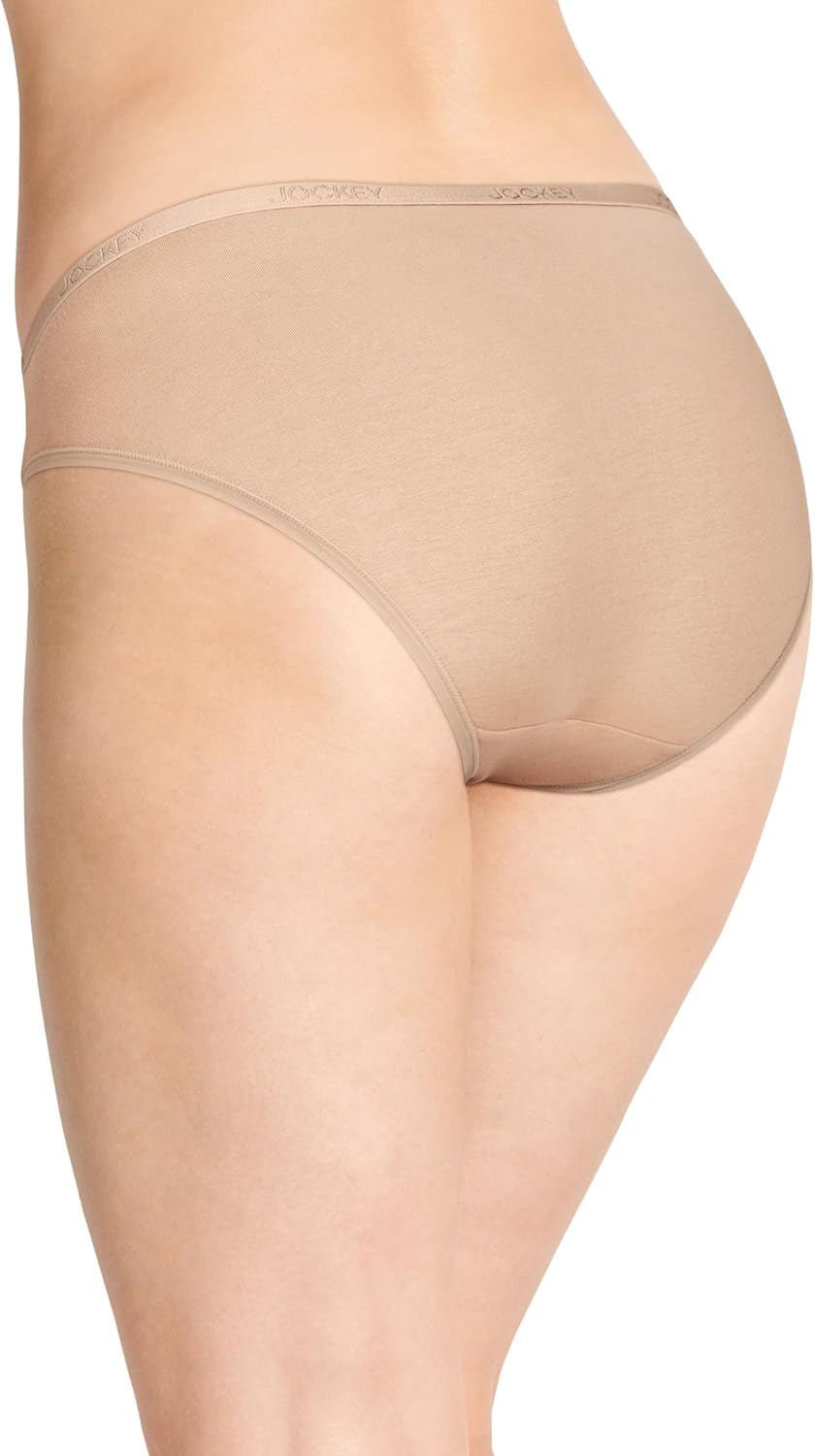 Jockey Women's Underwear Organic Cotton Stretch Logo Bikini - 3 Pack - Image 3