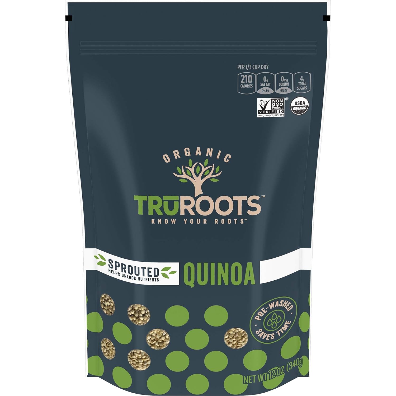 TruRoots Quinoa germinada orgánica 12 onzas certificado USDA orgánico