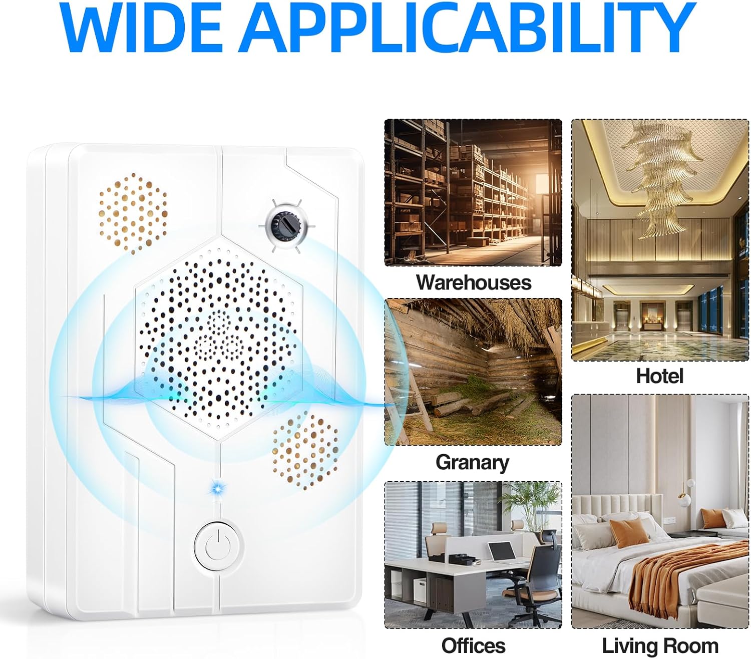 4 Pack 2025 Ultrasonic Bat Repellent Keep Bats Away from Attic Porch House,Rechargeable & Adjustable Bat Deterrent Devices for Indoor Outdoor Use,Safe for Humans and Pets