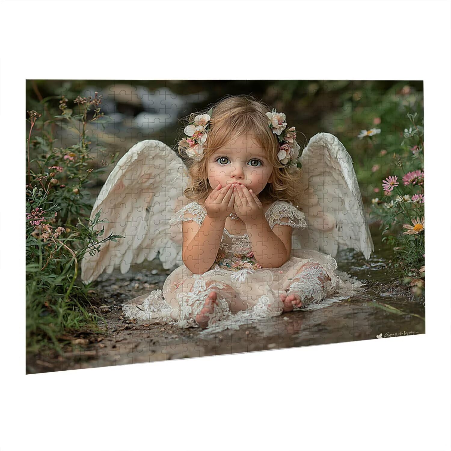 Jigsaw Puzzle, 1000 Pezzi Puzzle Classici, Bambino Angelo Puzzle Rilassamento Intelligence, Mpossibile Difficile Puzzle Impegnativo per Adulti Puzzle Gioco Familiare, Regalo per Amore Amico fr0-635