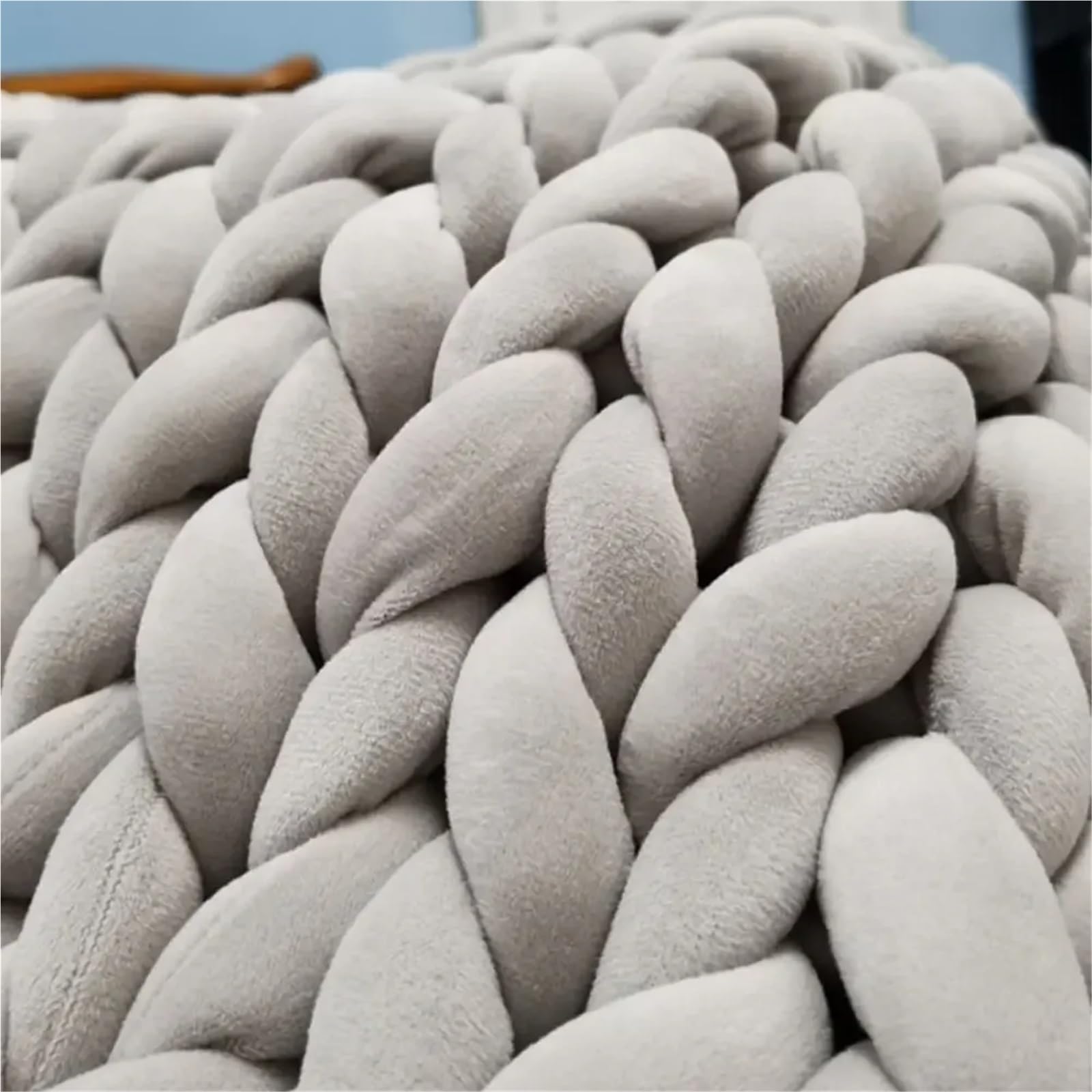 Hilo grueso de superterciopelo 500G, bolsa blanca hilo gigante voluminoso for tejer a mano, manta grande y suave for brazo DIY(Brown)