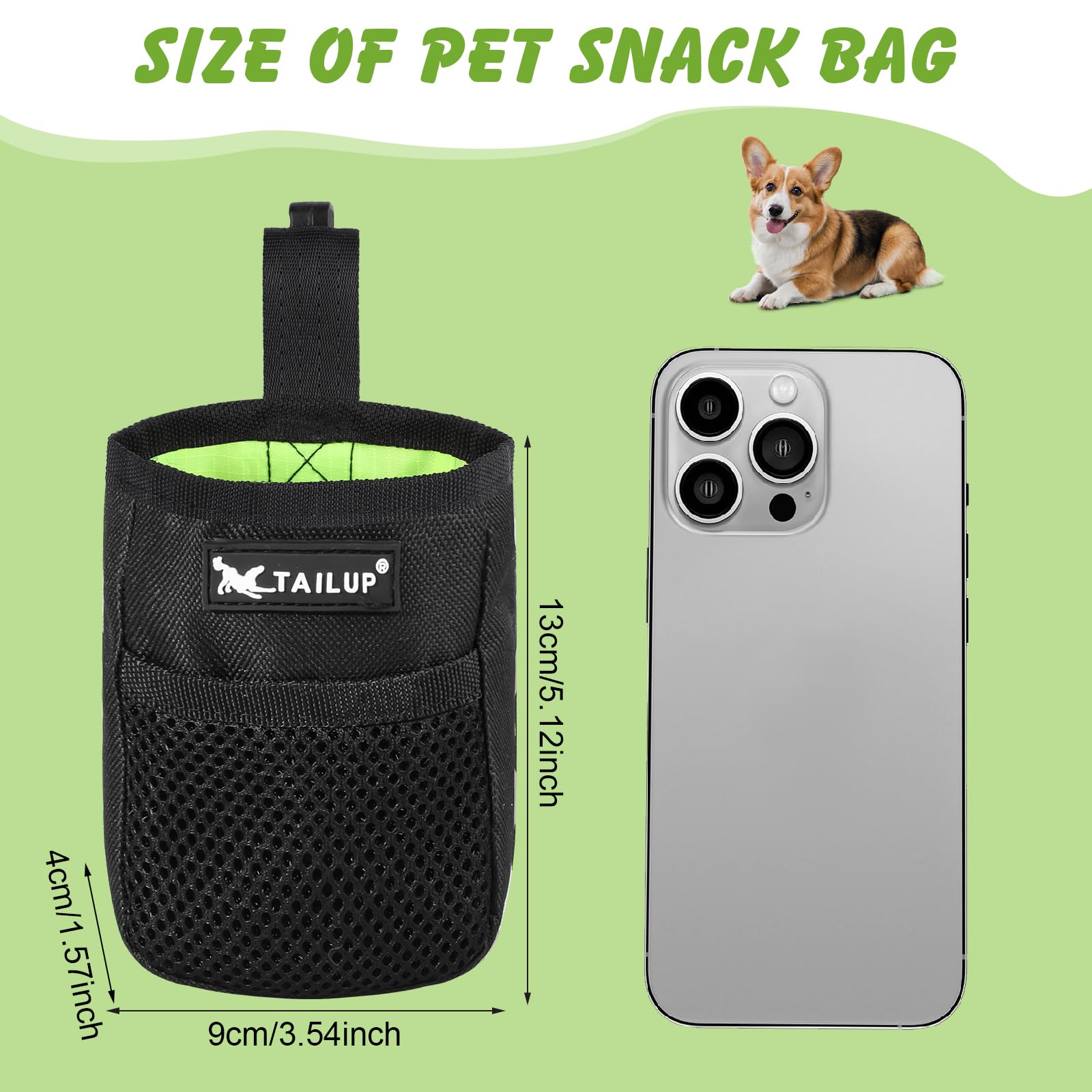 Lanjue 2 Pieces Small Dog Treat Bags - Image 3