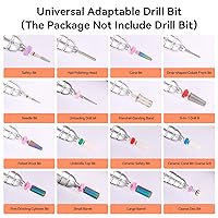 Vista 5 de Makartt Nail Drill Handpiece for Up200 Machine:Professional Electric File Remove Gel Polish Poly Nail Gel Black B-05 Removing for Removing Acrylic
