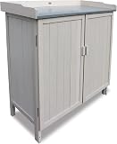 Gartenschrank mit Arbeitsplatte, 98 × 48 × 95 cm (HABAU)