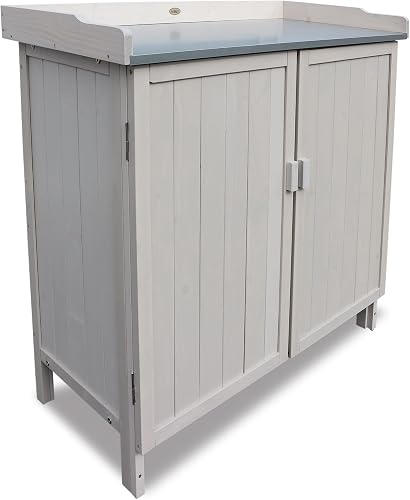 Gartenschrank mit Arbeitsplatte, 98 × 48 × 95 cm (HABAU)