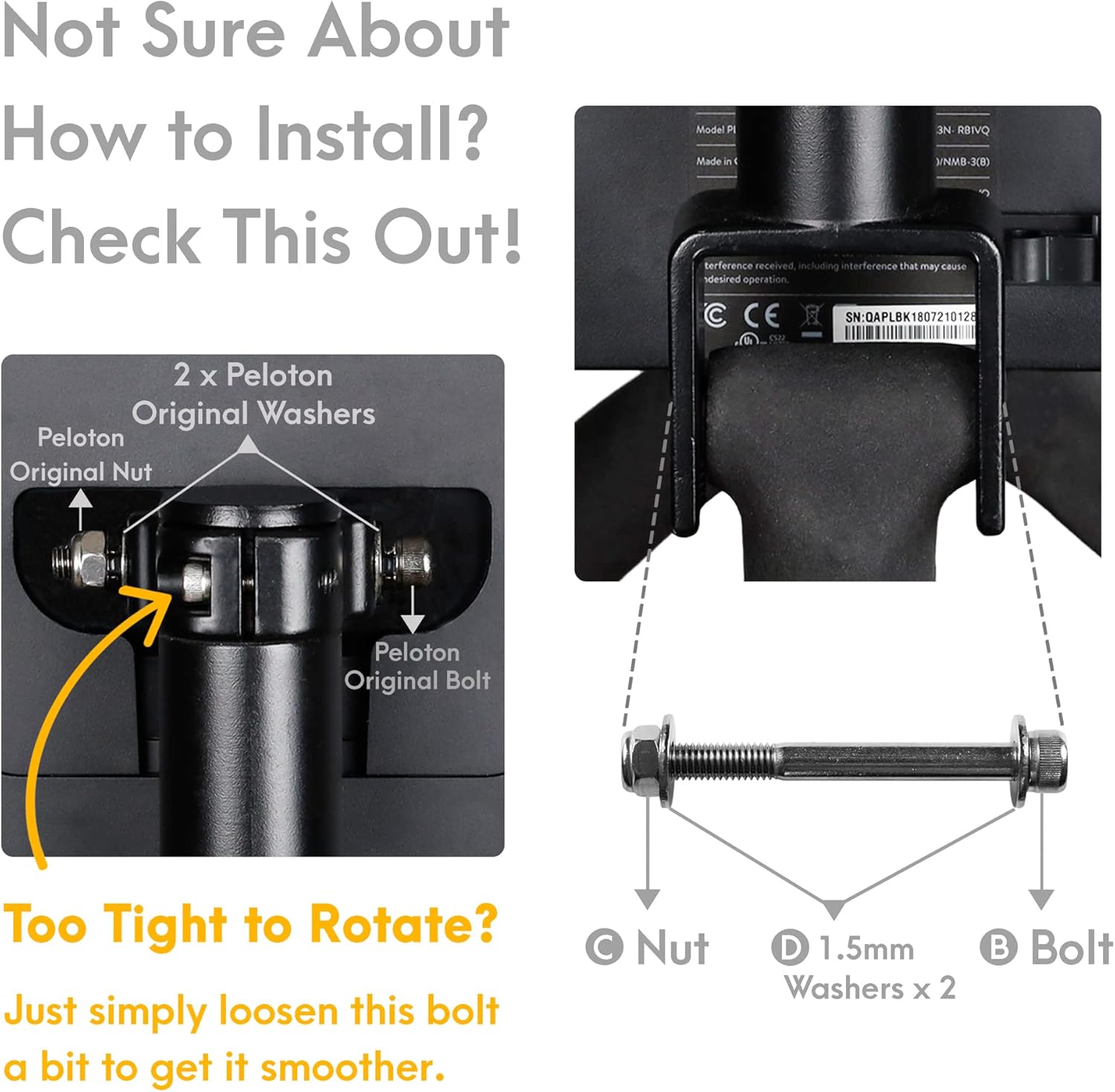 Amazon Com Cyclingdeal For Peloton Bike Screen Original Models Swivel Mount 360 Degree Movement Monitor Adjuster Easily Rotate Adjust Your Peloton Screen Essential Peloton Accessories Sports Outdoors