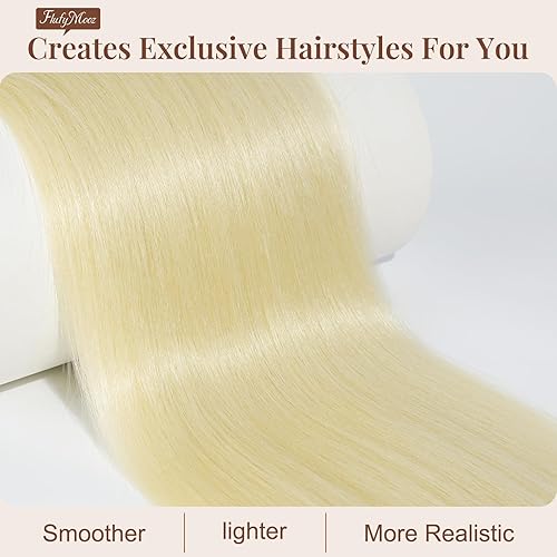 Miniatura 2 de Flufymooz extensión de cola de caballo, 36 pulgadas de largo, liso, con cordón, piezas de cabello sintéticas, colas de caballo falsas, clip suave