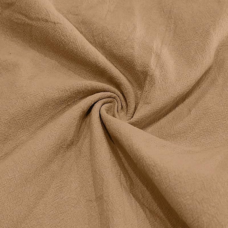 Men's Linen Shirt - Short Sleeve Button Down Collar Solid Casual Shirts with Pocket for Vacation Business - Image 5