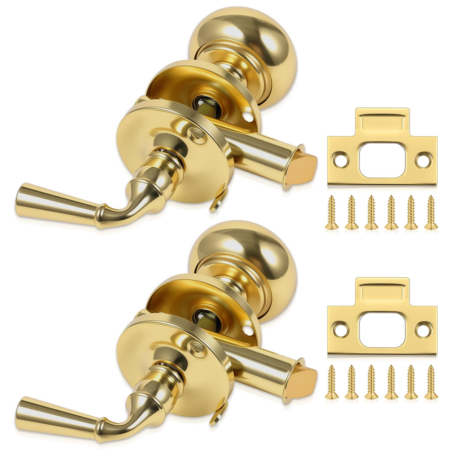 Hicarer 2 Pcs Solid Brass Storm Door Latch Storm Screen Door Latch