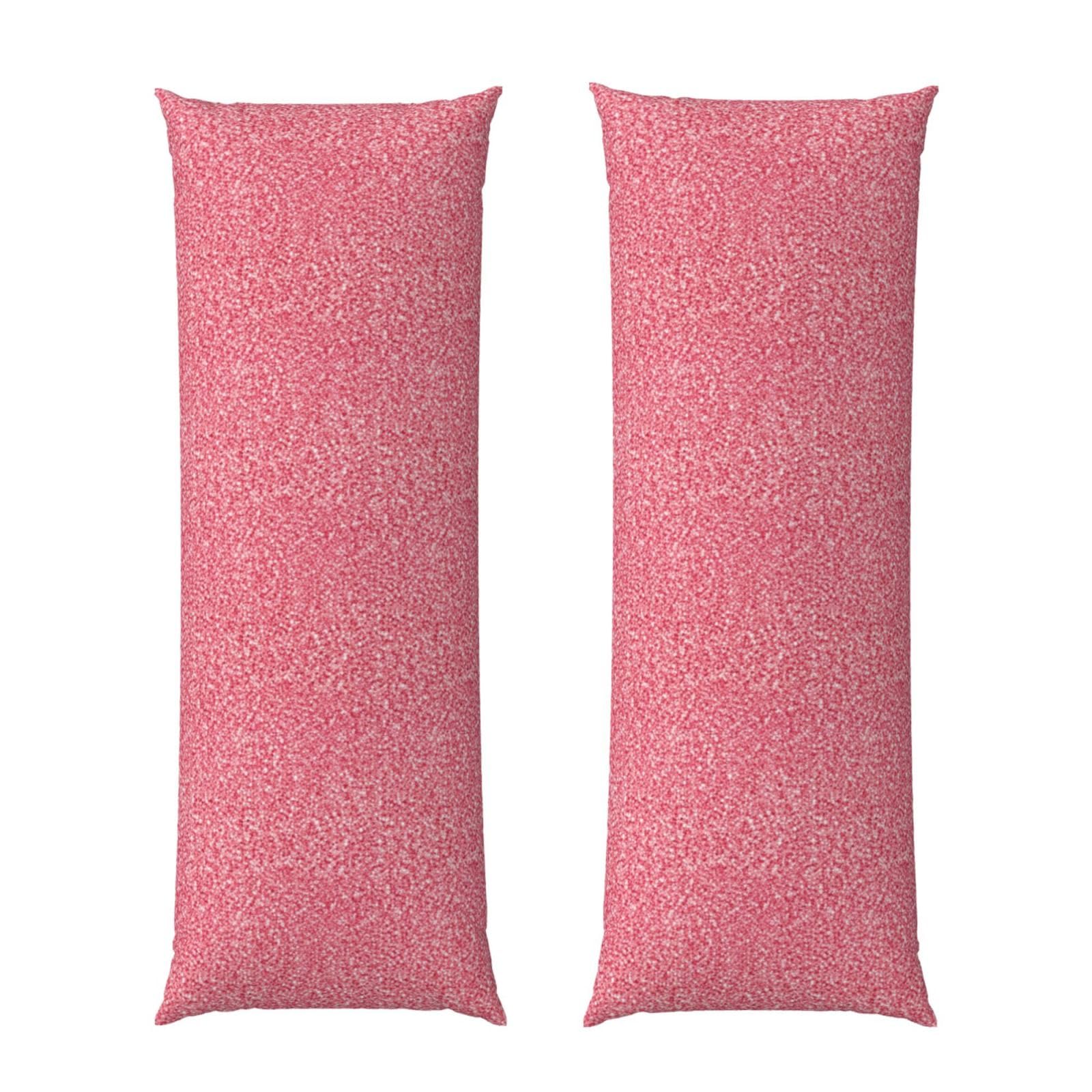 Body Pillow Cover 20x60 Pink Glitter Texture, Soft Velvet Long Pillowcase with Hidden Zipper, Cozyffy Rectangular Case for Bed Sofa Decor