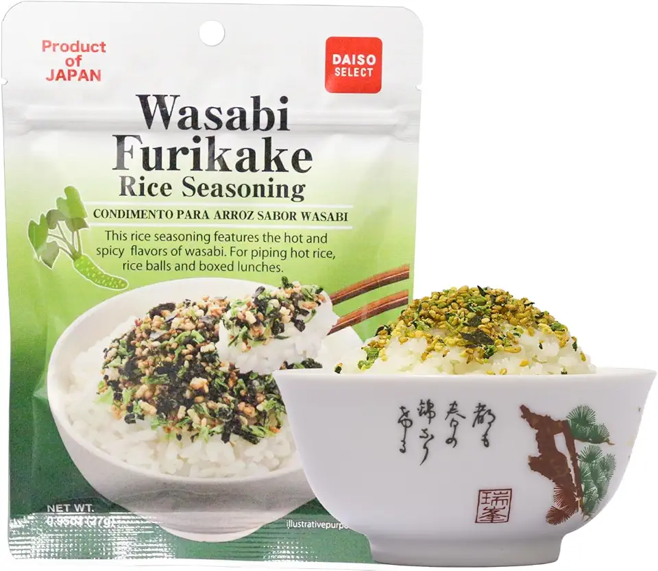 Condimento para Arroz Sabor Wasabi Furikake 27g – Tempero Japonês para Arroz, Onigiri e Marmitas