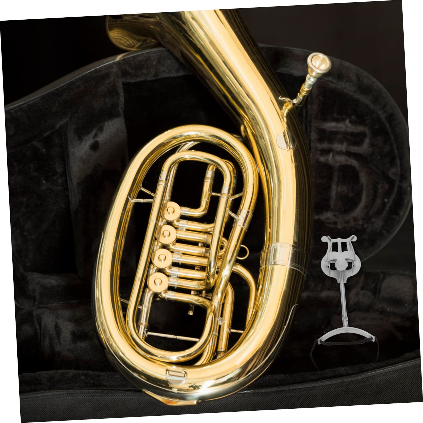 Toddmomy Music Sheet Rack for Euphonium Marching Music Score Reading Clamp Tenor Horn Clip