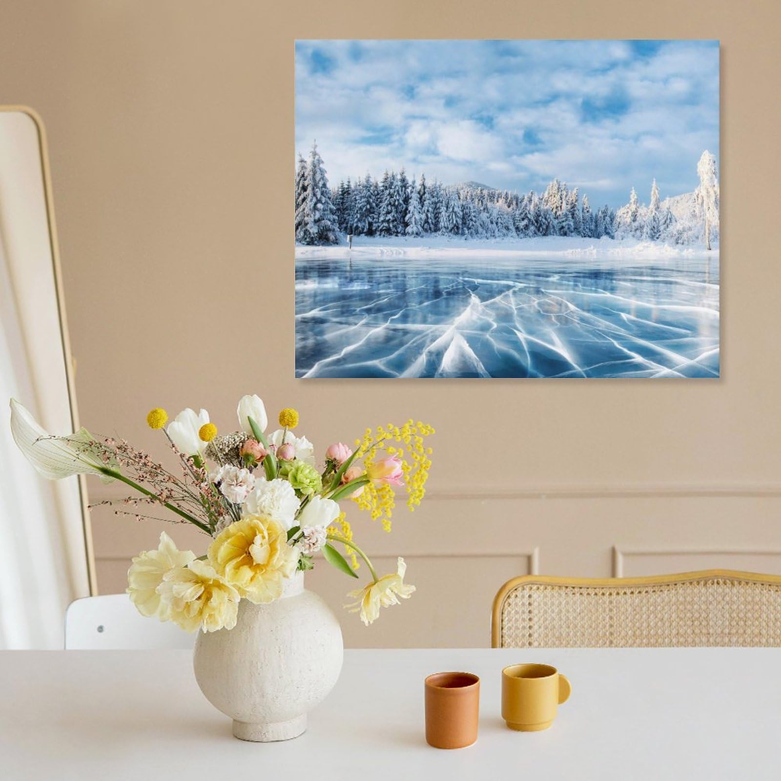 ステンドグラス　パネル　モザイクアート　雪景色 ステンドグラス パネル モザイクアート 雪景色 2023.11.28 そして去年