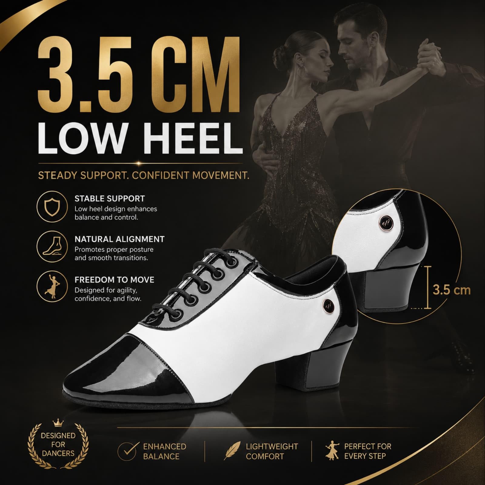 Morbuy Scarpe da Ballo Latino Uomo con Lacci Tacco 3,5 cm | Scarpe Ballo con Tacco Basso e Suola in Pelle Scamosciata Antiscivolo EU 35-44 per Indoor Salsa Tango Chacha Bachata Danza
