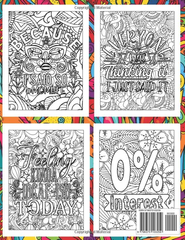 Ew... People: Sassy and Sarcastic Adult Coloring Book (Funny Quotes For Relaxation and Stress-Relief on Mindfulness Patterns) - Image 2