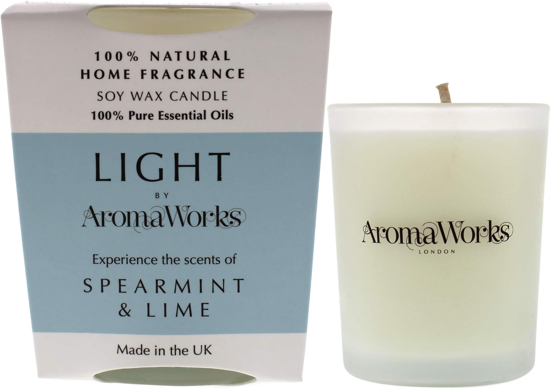 AromaworksLight Candle Small - Spearmint and Lime for Unisex 2.65 oz Candle