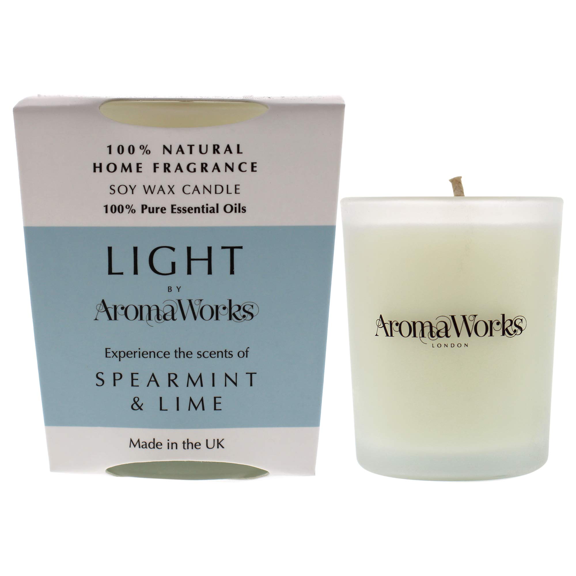 AromaworksLight Candle Small - Spearmint and Lime for Unisex 2.65 oz Candle