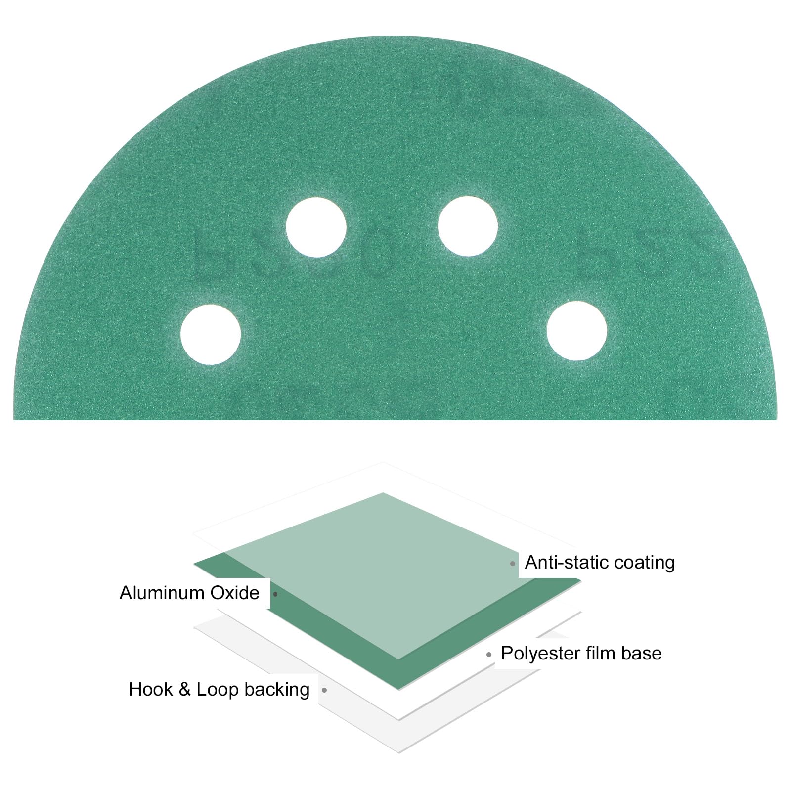 Kozelo 15pcs Green Film Sanding Discs - Image 2