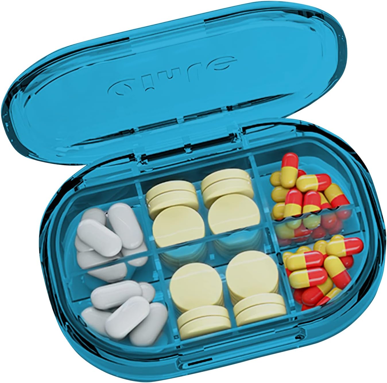 FONDIIA Small Pill Box, Portable Waterproof Pill Case for